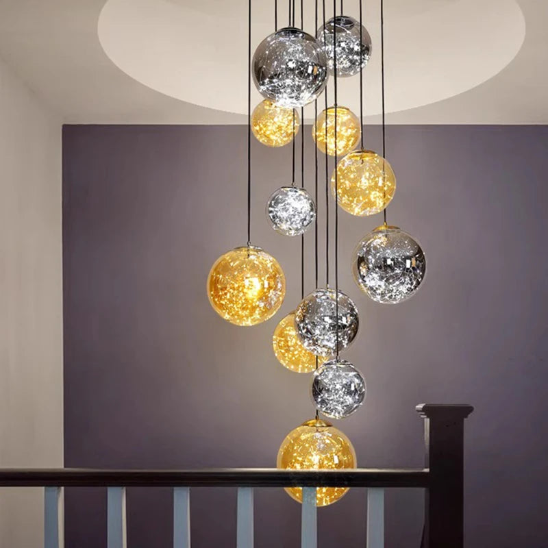 Modern Nordic LED Stair Chandelier