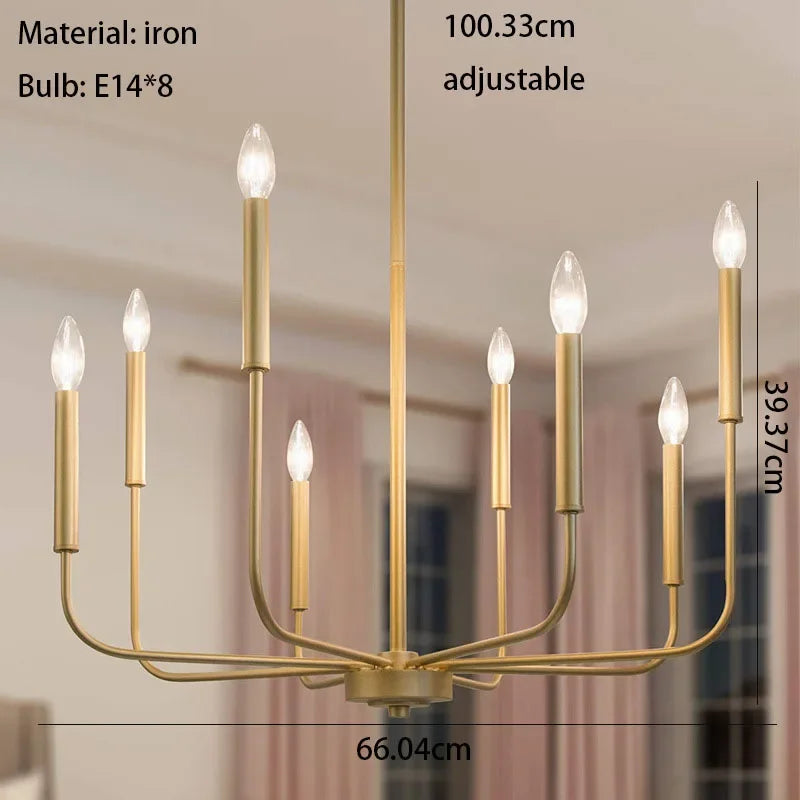 Modern Luxury Iron Branch Chandelier