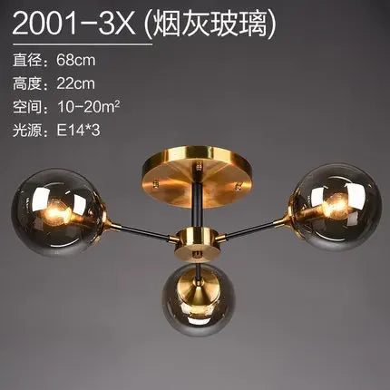 Nordic LED Glass Ceiling Lamp