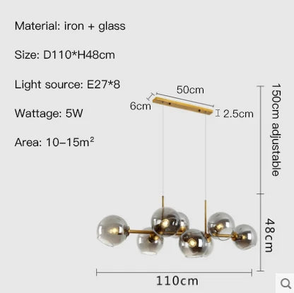 Nordic Glass Ball Chandelier