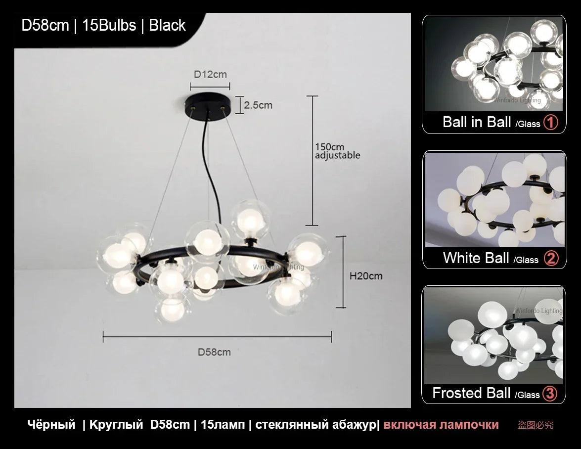 Bubble chandelier light
