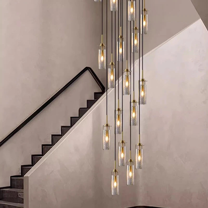 Nordic Cracked Glass LED Chandelier