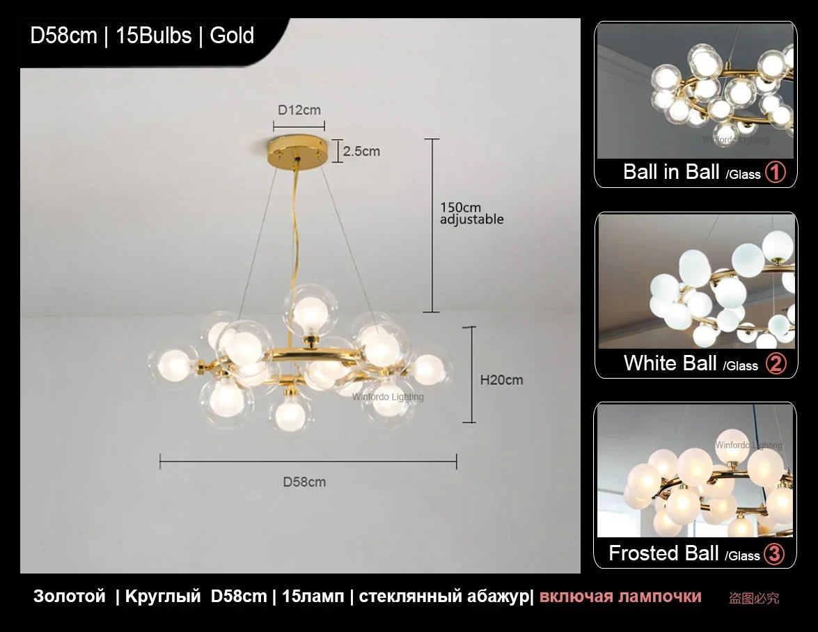 Bubble chandelier light
