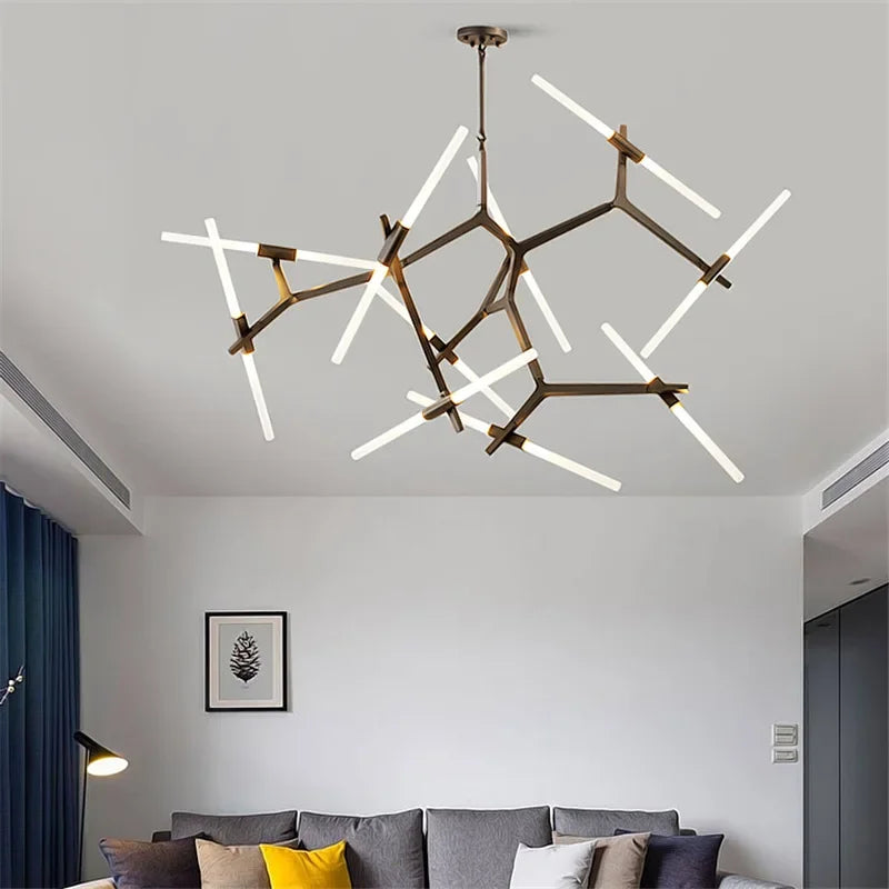 Nordic Herringbone LED Chandelier