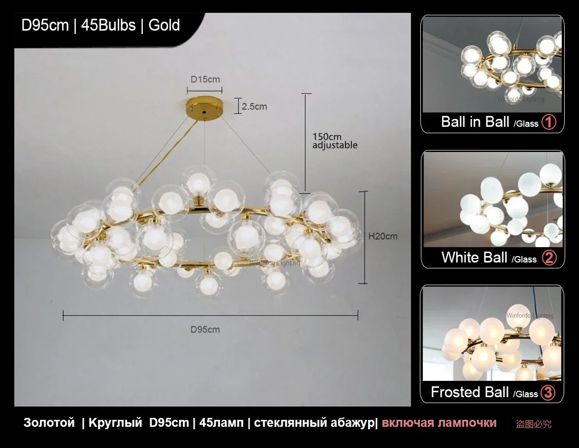 Bubble chandelier light