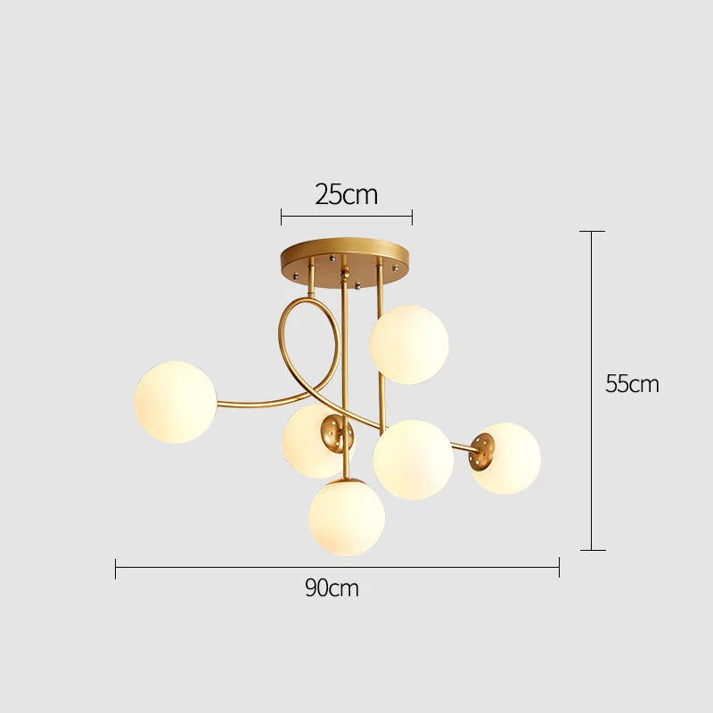 Modern Magic Bean Glass Chandelier