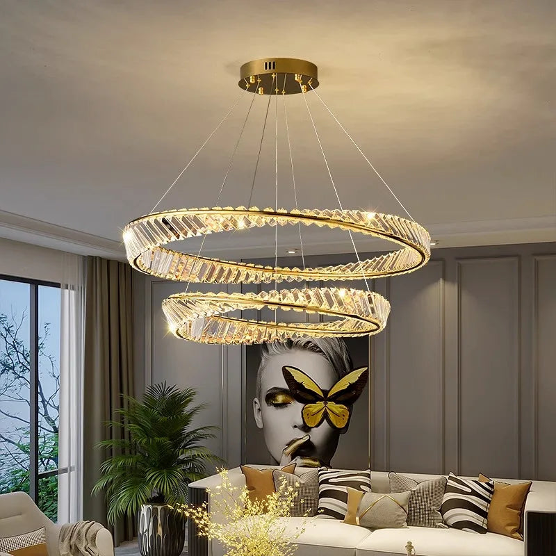 Crystal Lustre Dimmable Ceiling Chandelier