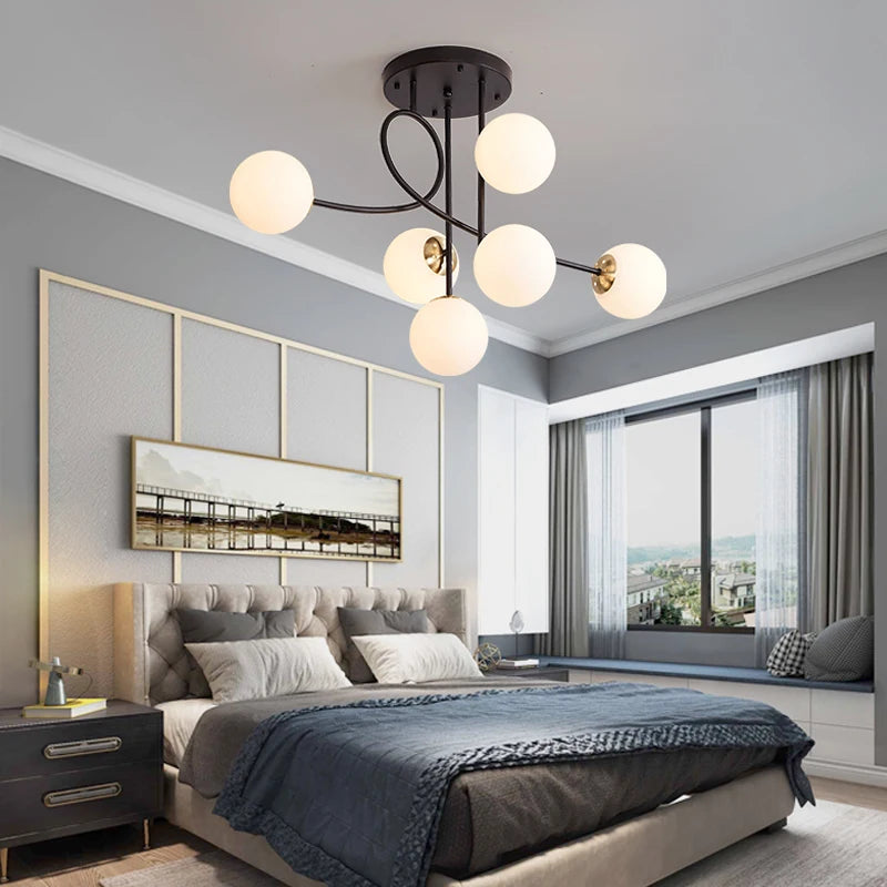 Modern Magic Bean Glass Chandelier