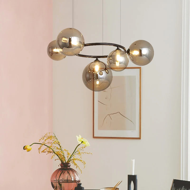 Modern Glass Ball Ceiling Chandelier