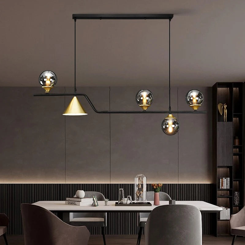 Nordic LED Glass Ball Chandelier