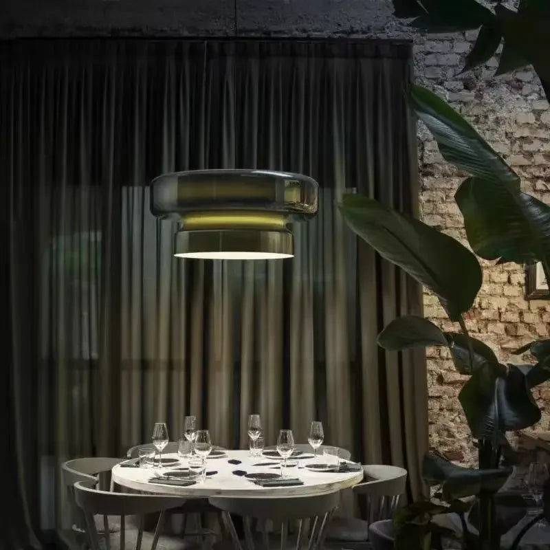 Dining Room Colored Glass Pendant Light