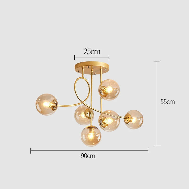 Modern Magic Bean Glass Chandelier