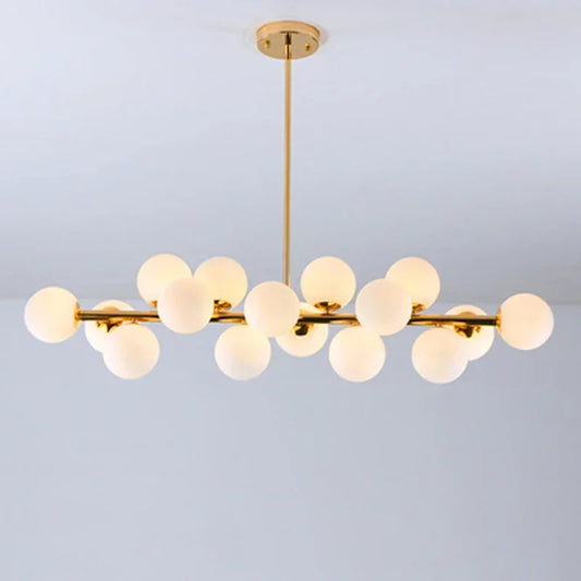Nordic Long Glass Ceiling Chandelier