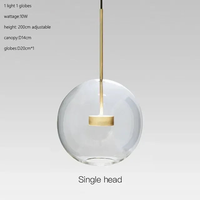 Glass Bubble Ball LED Chandelier