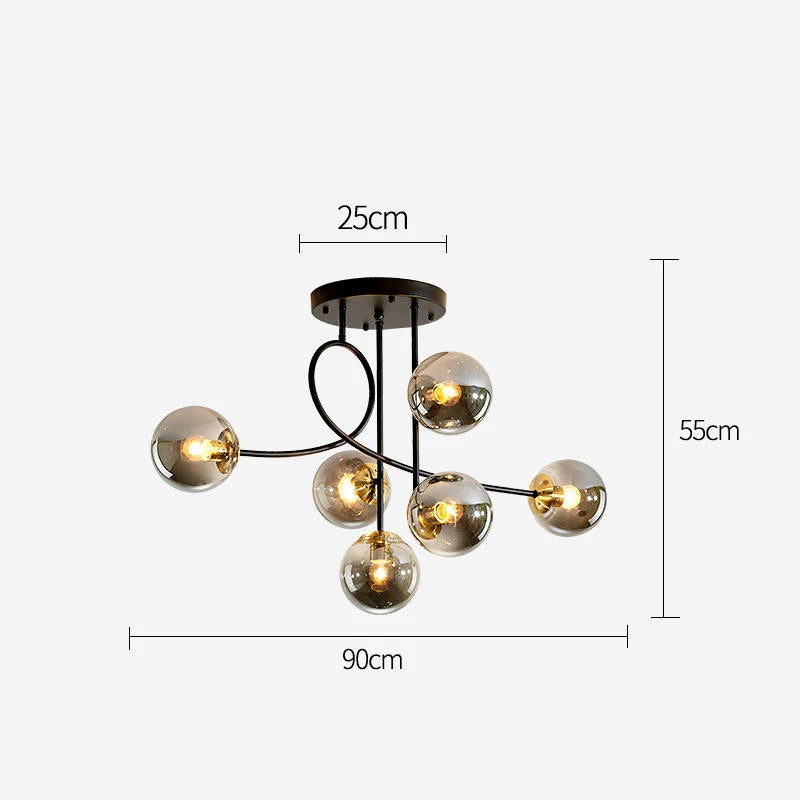 Modern Magic Bean Glass Chandelier
