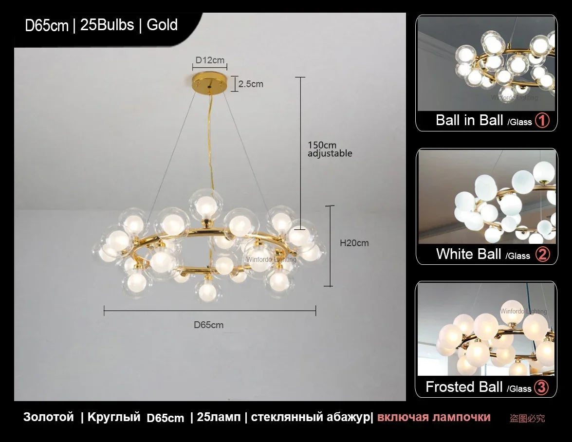 Bubble chandelier light