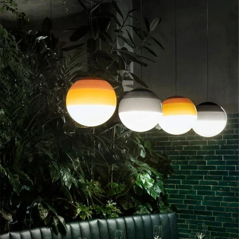 Rainbow Gradient Glass Pendant Light