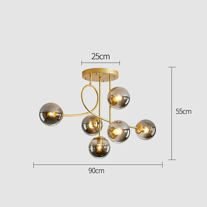 Modern Magic Bean Glass Chandelier