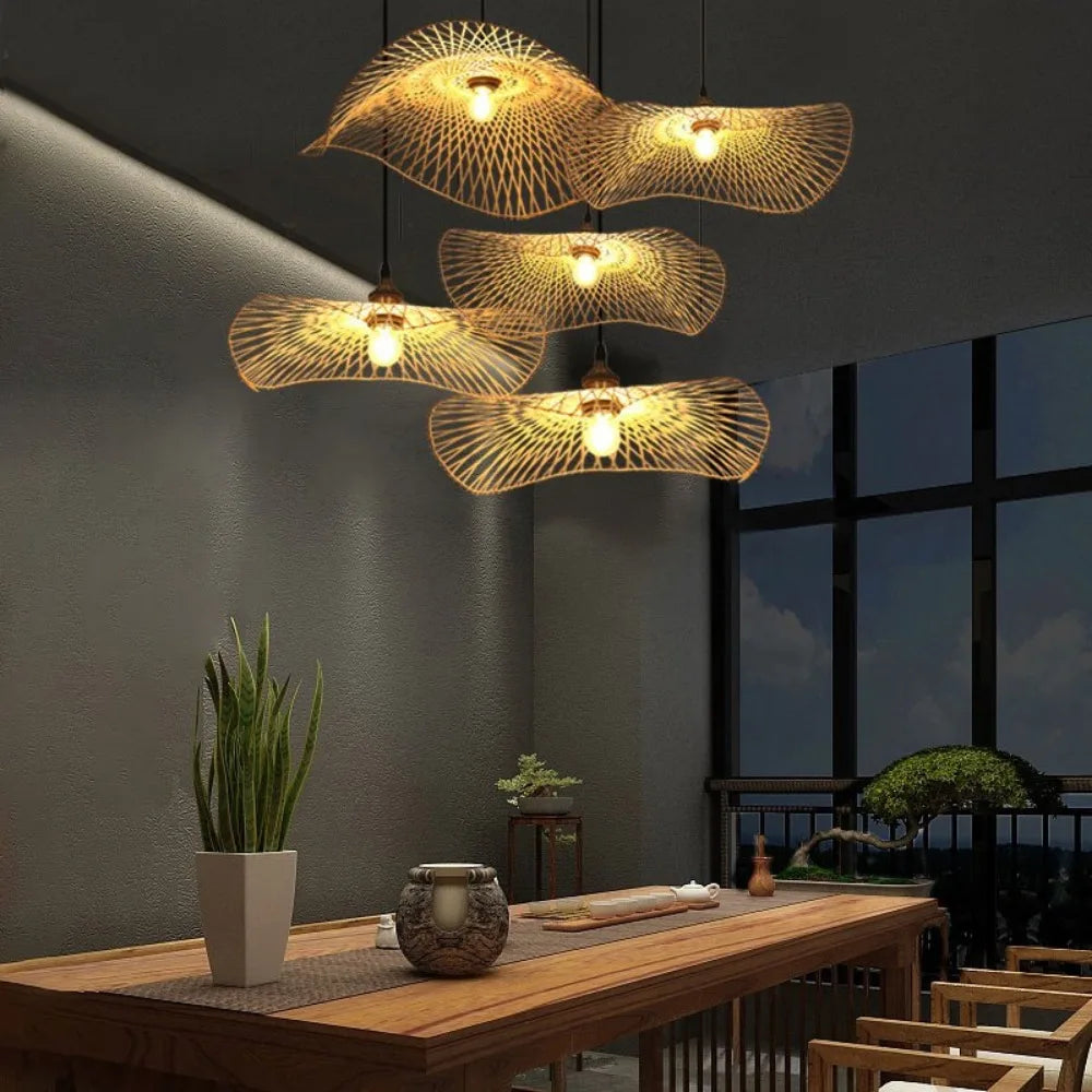 Rattan Woven Bamboo Pendant light