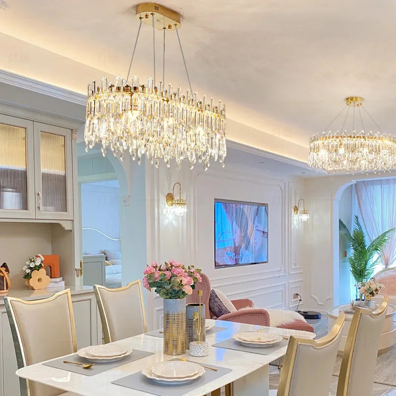 Modern Luxury Crystal Pendant LED Chandelier