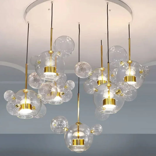 Glass Bubble Ball LED Chandelier