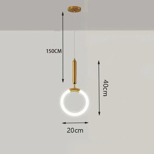 White Ring LED Pendant Ceiling Light