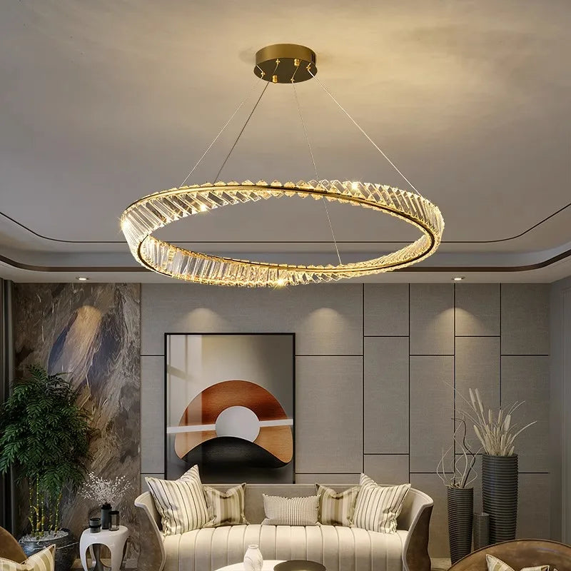 Crystal Lustre Dimmable Ceiling Chandelier