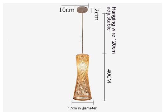 Japanese Style Bamboo Chandelier Ceiling Light