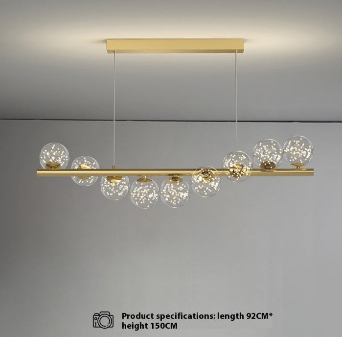 Long Chandelier Glass ball Ceiling Light
