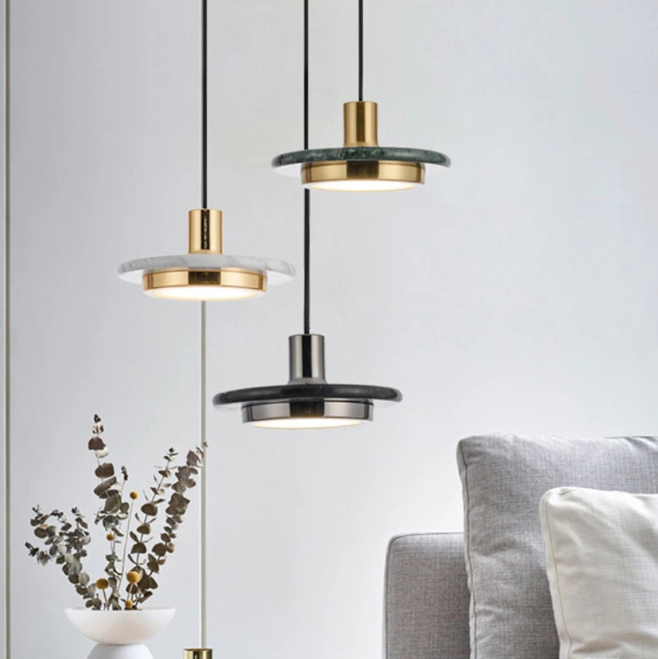 Nordic Round Marble Minimalist Chandelier Ceiling Light