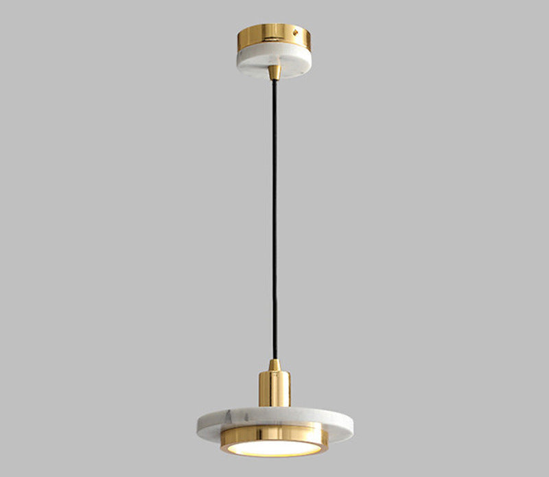 Nordic Round Marble Minimalist Chandelier Ceiling Light green white