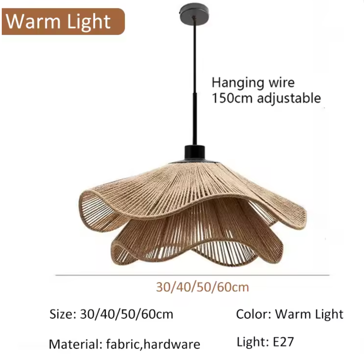 Modern Fabric Flower Shade
