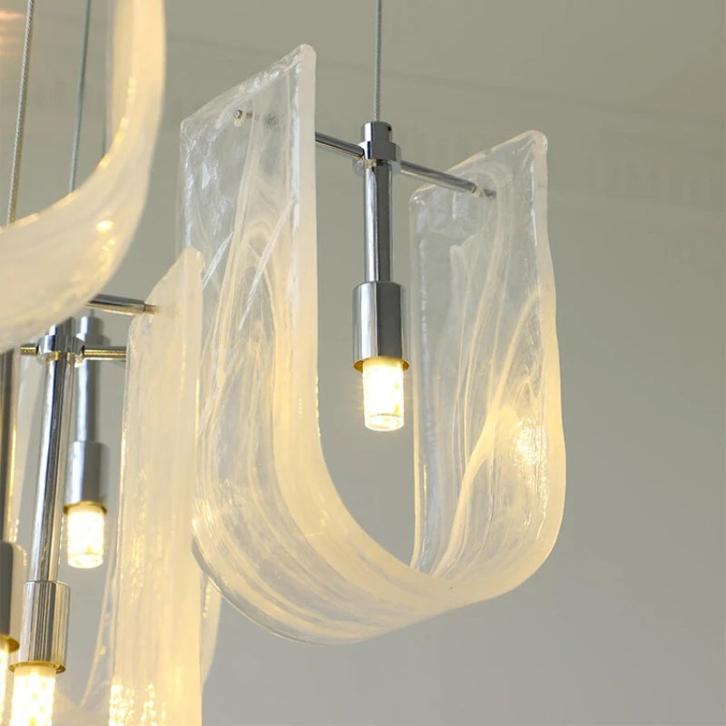 Glass Design LED Ceiling Chandelier