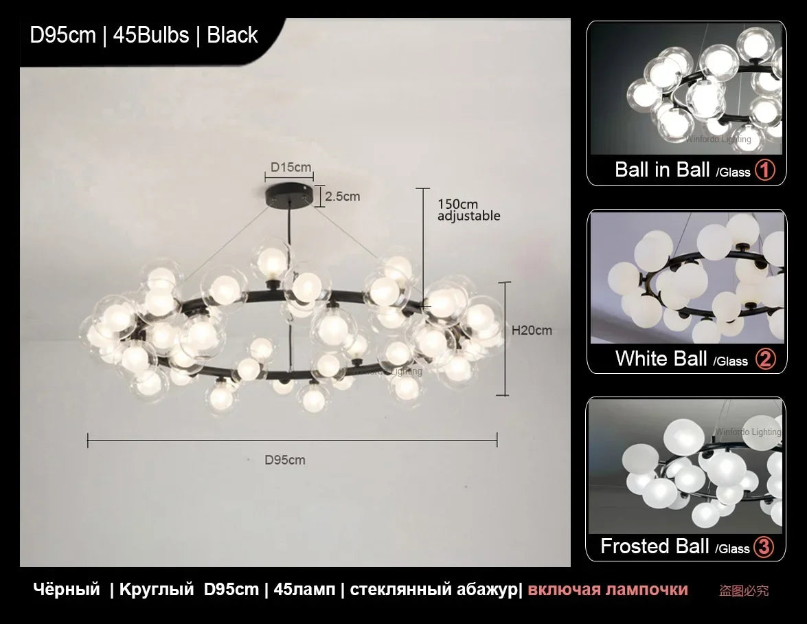 Bubble chandelier light