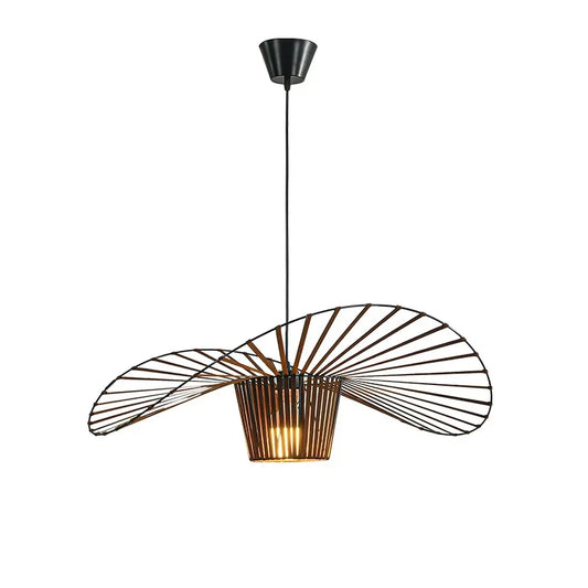 Metal Straw Hat Design Ceiling Light