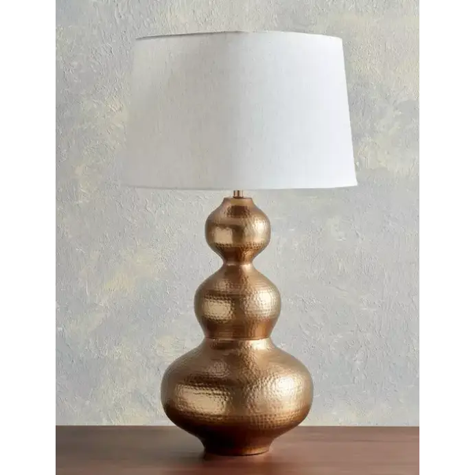 Angel bronze metal table lamp - Lampshade lamp