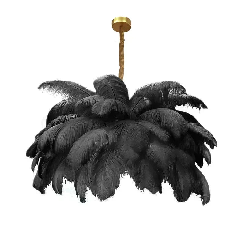 Ostrich Feather Ceiling Lamp