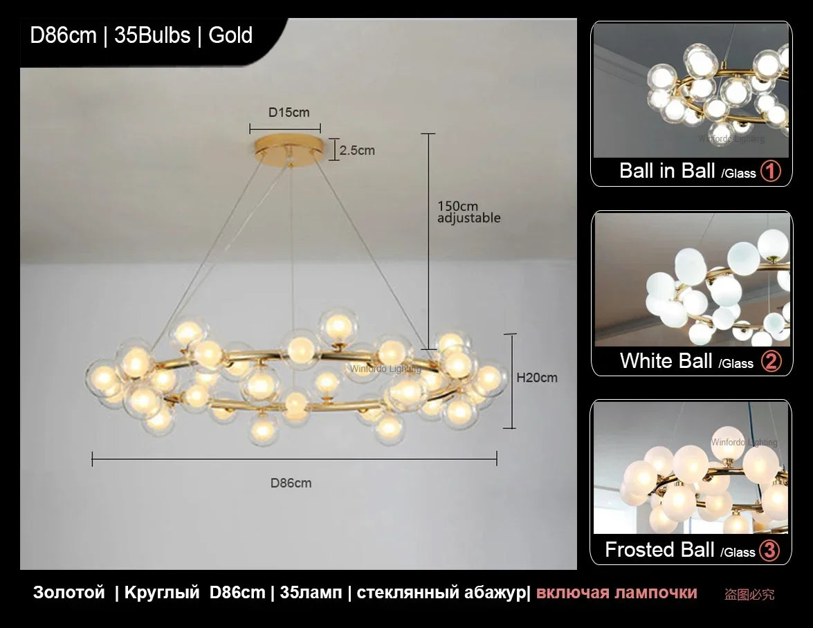 Bubble chandelier light
