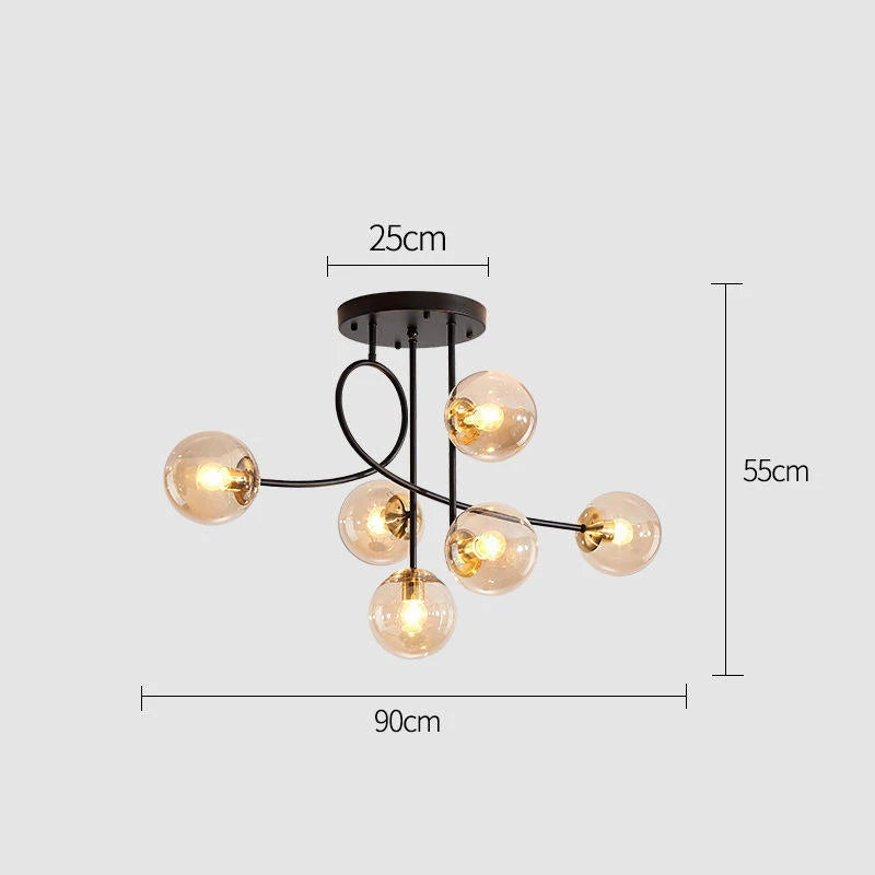 Modern Magic Bean Glass Chandelier