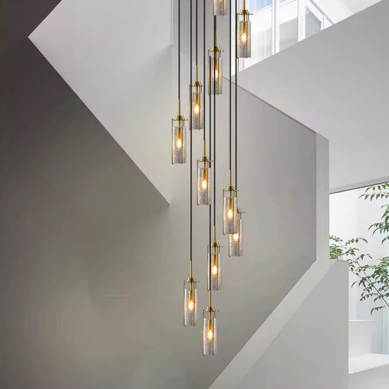 Nordic Cracked Glass LED Chandelier