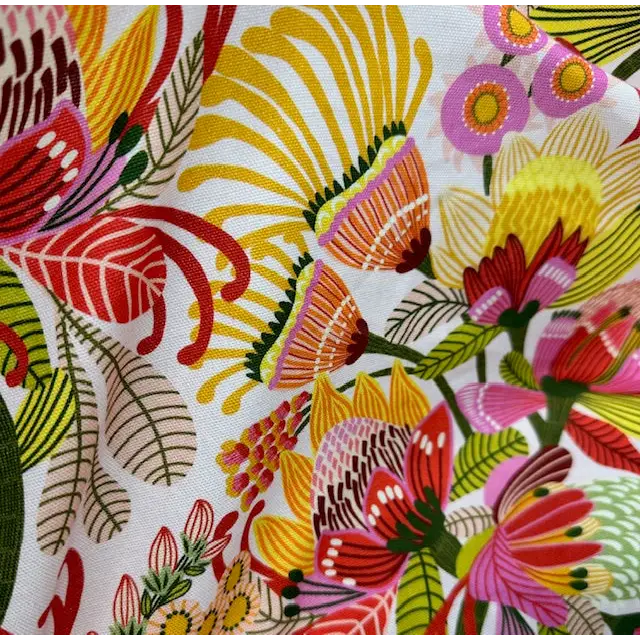 Multi pink and orange protea floral lampshade