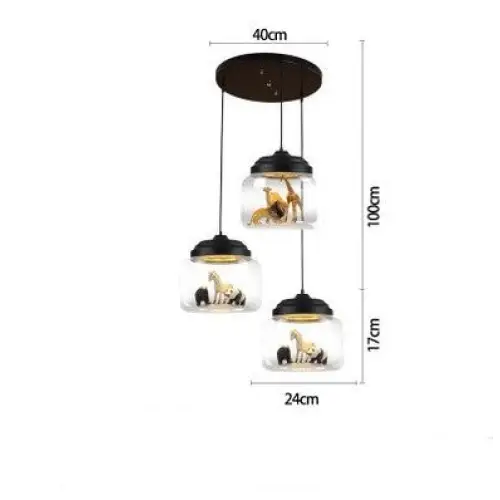 Cartoon Animal Design Glass Chandelier