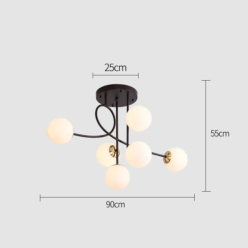 Modern Magic Bean Glass Chandelier