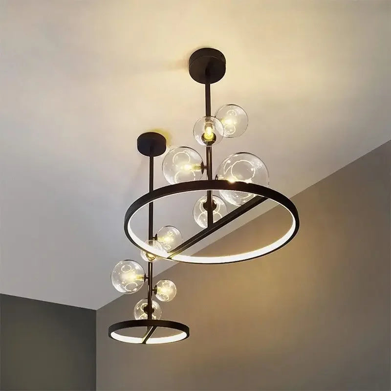 Nordic Glass Circle Pendant Chandelier