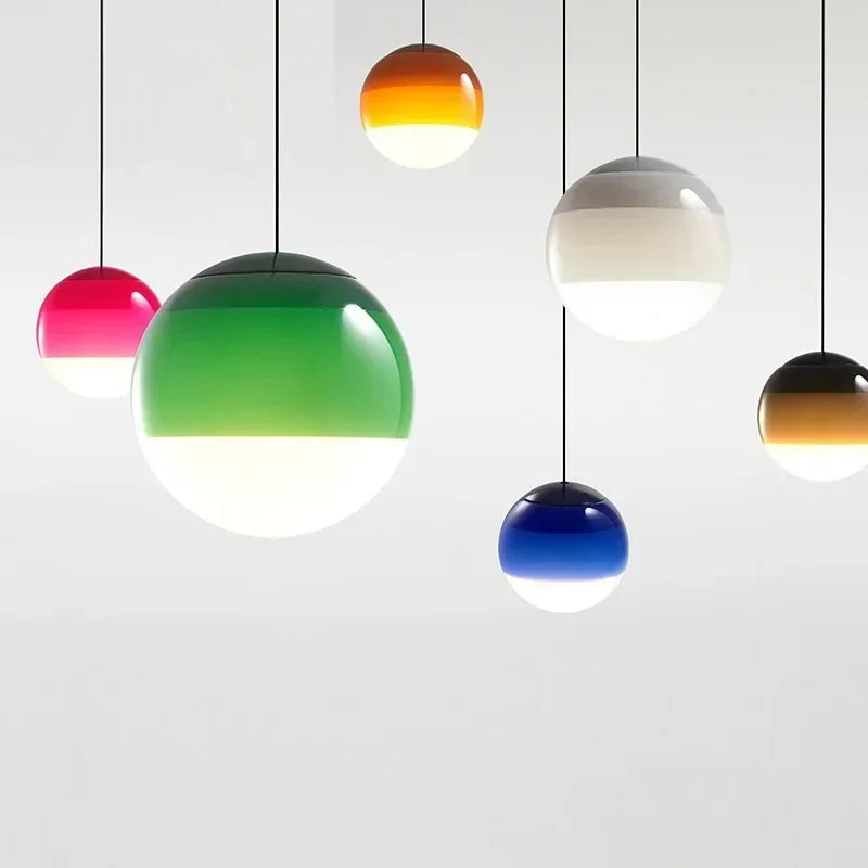 Rainbow Gradient Glass Pendant Light