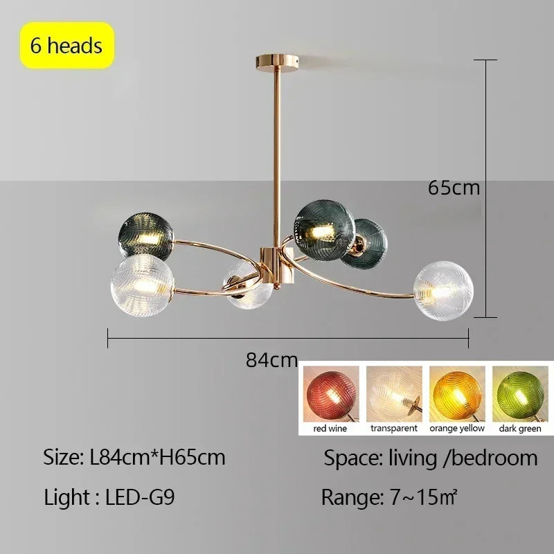 Stained Glass Ceiling Chandelier Light