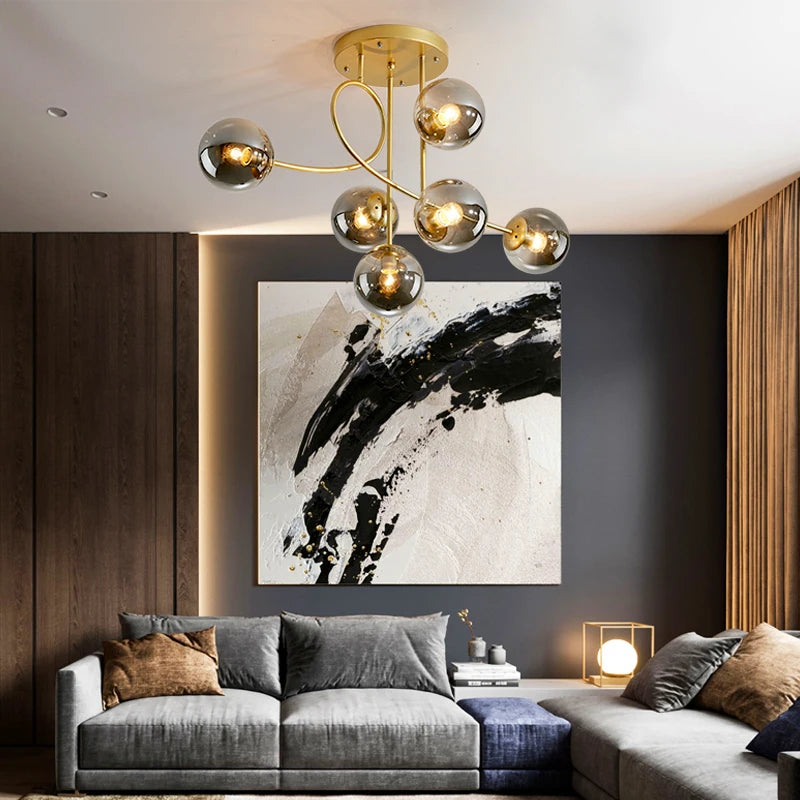 Modern Magic Bean Glass Chandelier
