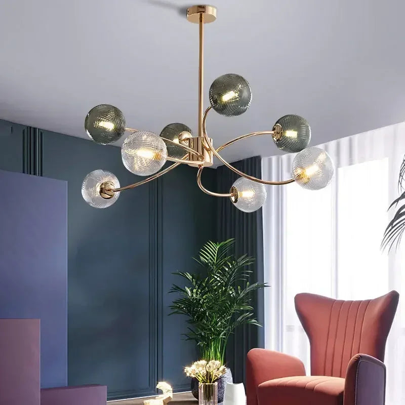 Stained Glass Ceiling Chandelier Light