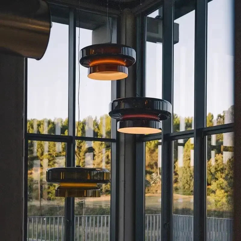 Dining Room Colored Glass Pendant Light