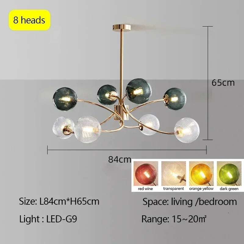 Stained Glass Ceiling Chandelier Light